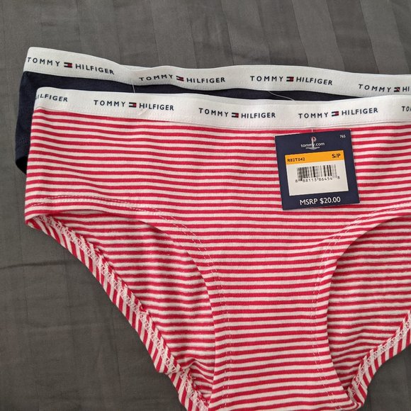TOMMY HILFIGER WOMEN'S Bikini Panties Underwear 2 PACK Cotton Size Small NWT - Picture 1 of 2